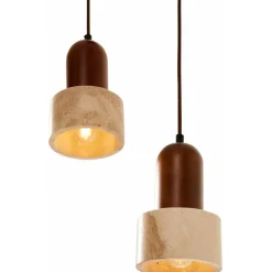 Riippuvalaisin Linento Lighting Loer 2-osainen beige/saksanpähkinä