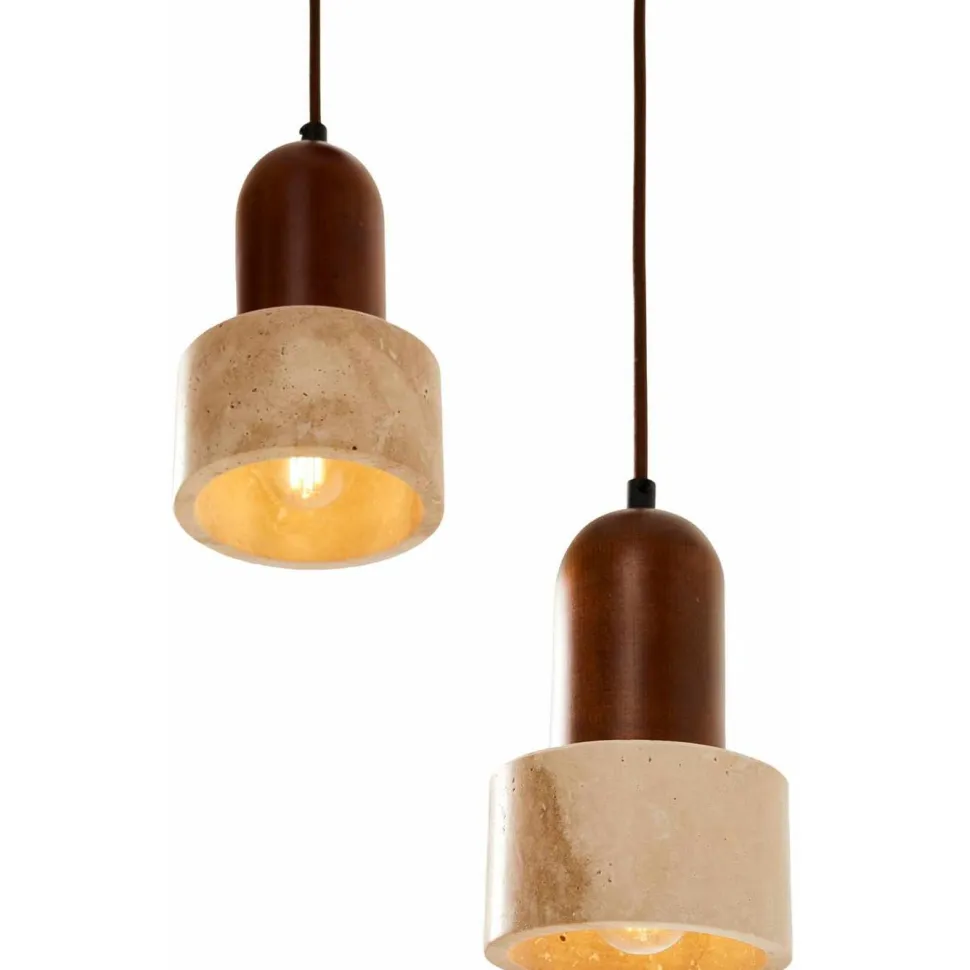 Riippuvalaisin Linento Lighting Loer 2-osainen beige/saksanpähkinä