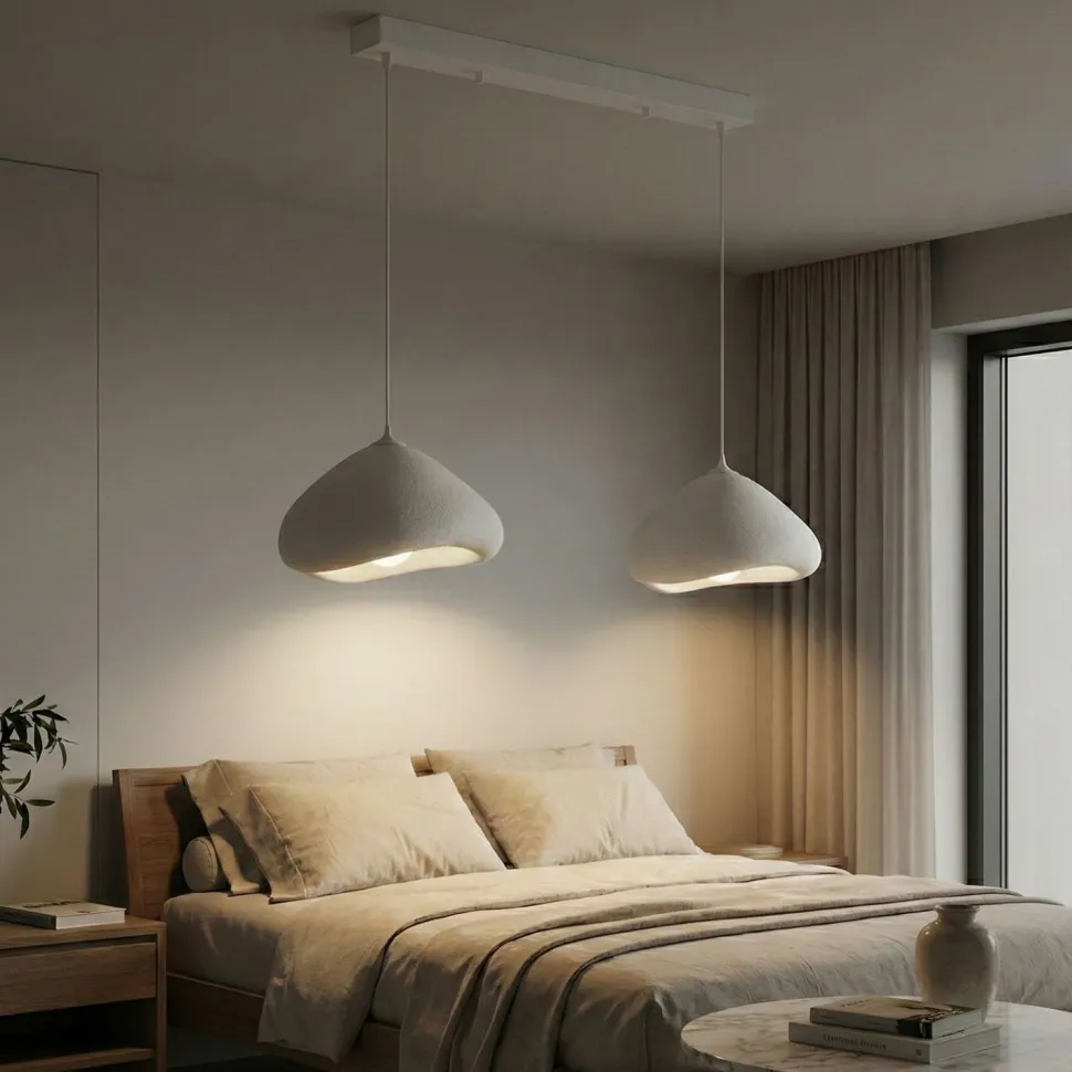 Riippuvalaisin Linento Lighting Lora 30-2-C-Luna, 2-osainen, valkoinen