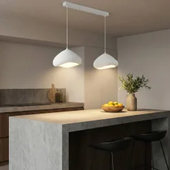 Riippuvalaisin Linento Lighting Lora 30-2-C-Luna, 2-osainen, valkoinen