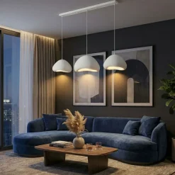 Riippuvalaisin Linento Lighting Lora Set-C-Luna, 3-osainen, valkoinen