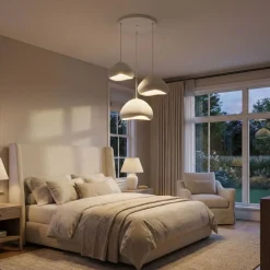 Riippuvalaisin Linento Lighting Lora Set-T-Luna, 3-osainen, valkoinen