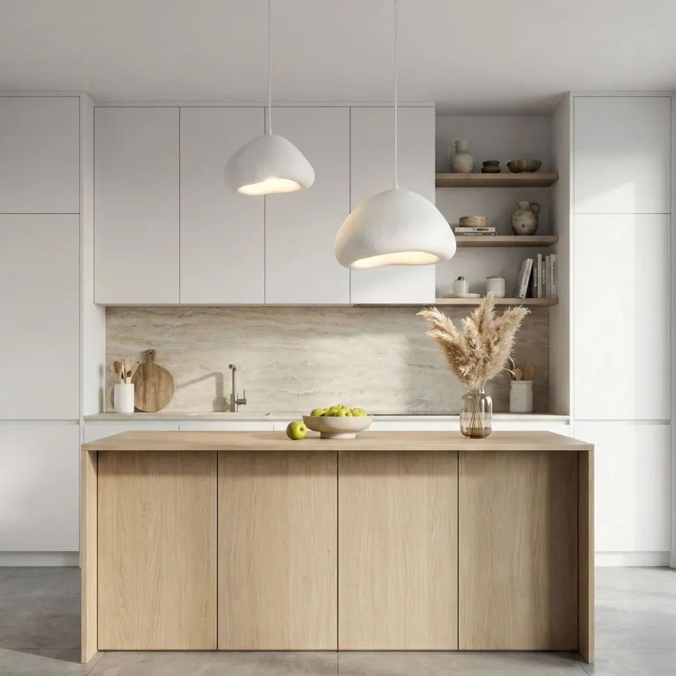 Riippuvalaisin Linento Lighting Lora 30-40-T-Luna, 2-osainen, valkoinen