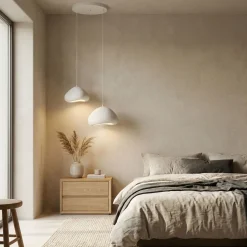 Riippuvalaisin Linento Lighting Lora 30-40-T-Luna, 2-osainen, valkoinen