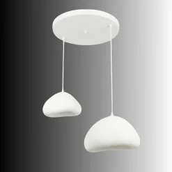 Riippuvalaisin Linento Lighting Lora 30-40-T-Luna, 2-osainen, valkoinen