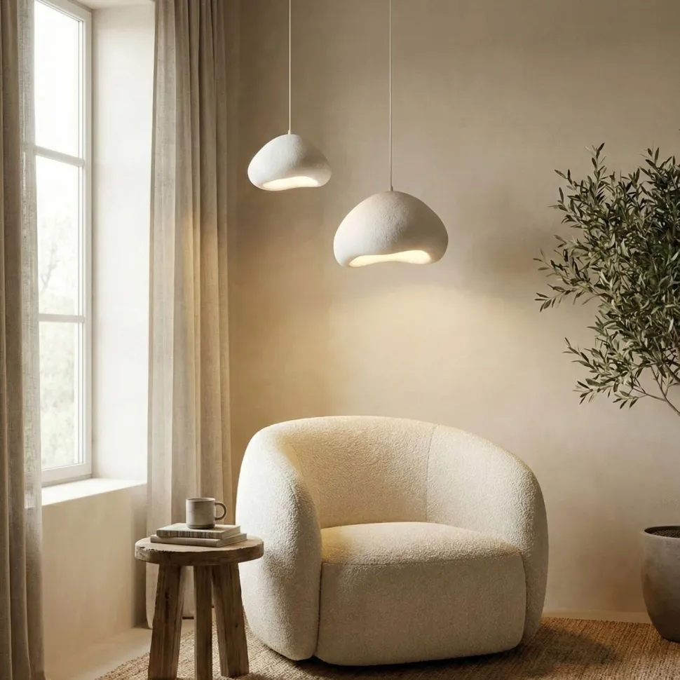 Riippuvalaisin Linento Lighting Lora 40-50-T-Luna, 2-osainen, valkoinen