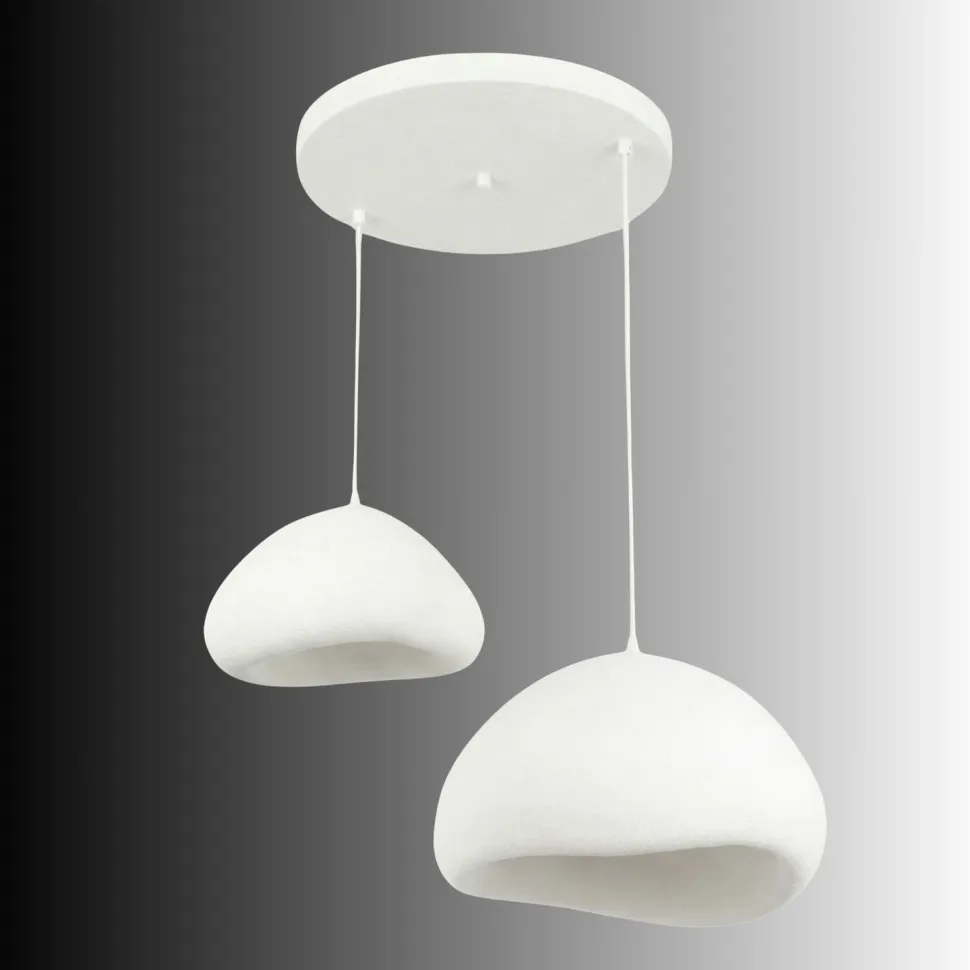 Riippuvalaisin Linento Lighting Lora 40-50-T-Luna, 2-osainen, valkoinen