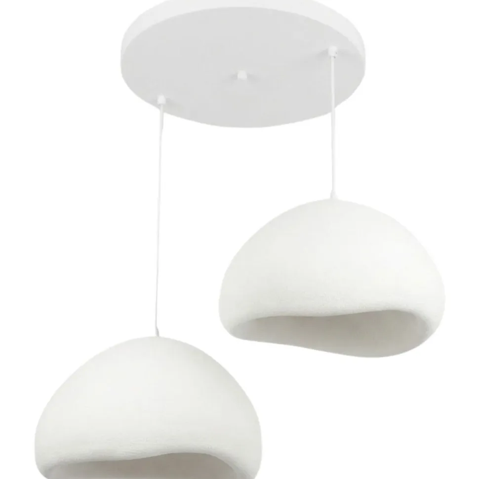 Riippuvalaisin Linento Lighting Lora 50-50-T-Luna, 2-osainen, valkoinen