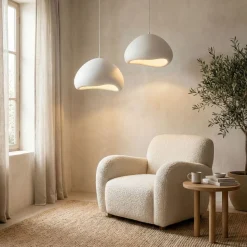 Riippuvalaisin Linento Lighting Lora 50-50-T-Luna, 2-osainen, valkoinen
