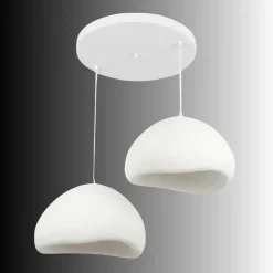 Riippuvalaisin Linento Lighting Lora 50-50-T-Luna, 2-osainen, valkoinen
