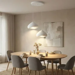 Riippuvalaisin Linento Lighting Lora 30-2-T-Luna, 2-osainen, valkoinen
