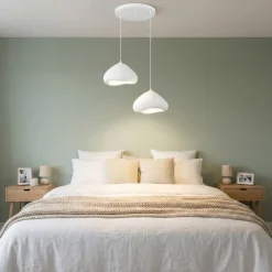 Riippuvalaisin Linento Lighting Lora 30-2-T-Luna, 2-osainen, valkoinen