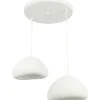 Riippuvalaisin Linento Lighting Lora 40-40-T-Luna, 2-osainen, valkoinen