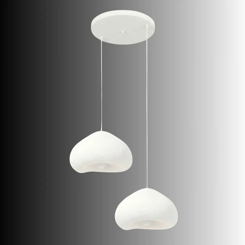 Riippuvalaisin Linento Lighting Lora 40-40-T-Nua, 2-osainen, valkoinen