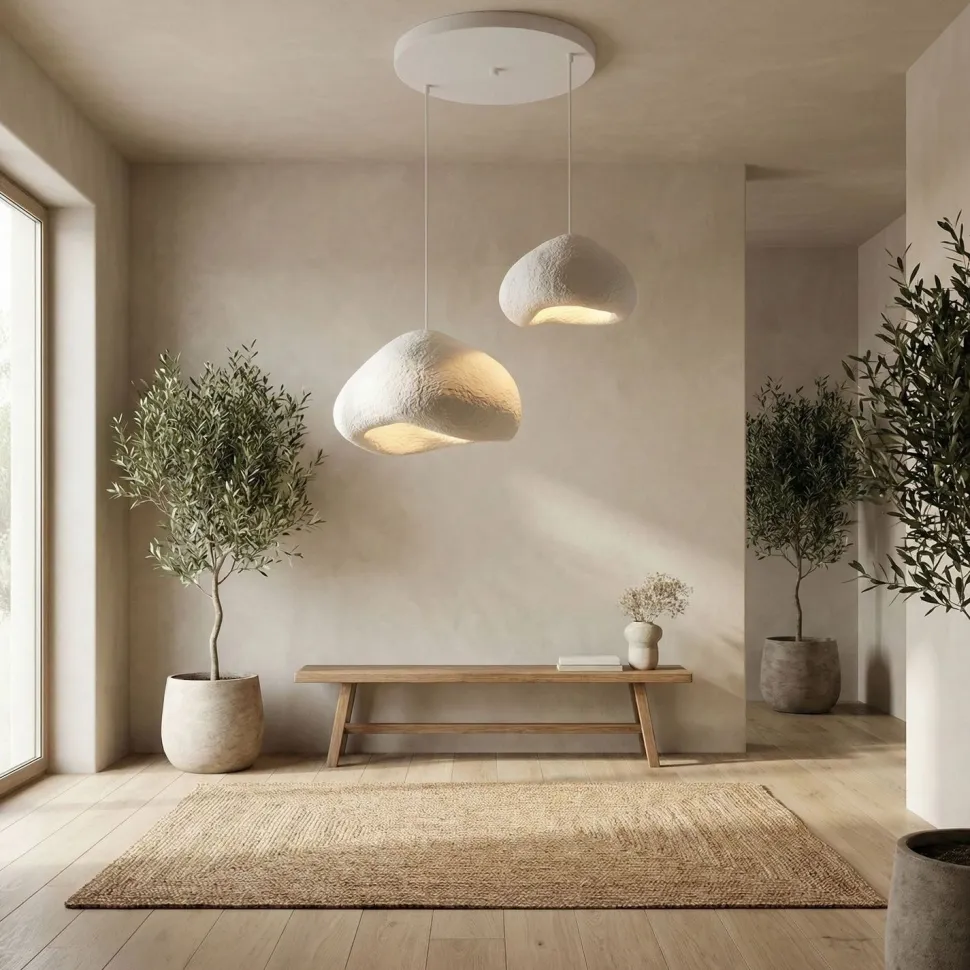 Riippuvalaisin Linento Lighting Lora 40-50-T-Nua, 2-osainen, valkoinen