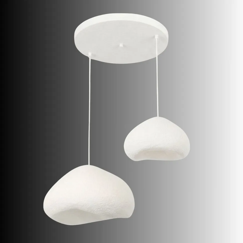 Riippuvalaisin Linento Lighting Lora 40-50-T-Nua, 2-osainen, valkoinen