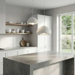 Riippuvalaisin Linento Lighting Lora 30-40-T-Nua, 2-osainen, valkoinen