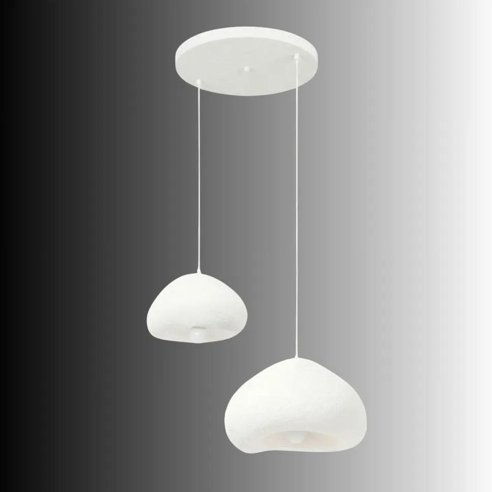 Riippuvalaisin Linento Lighting Lora 30-40-T-Nua, 2-osainen, valkoinen
