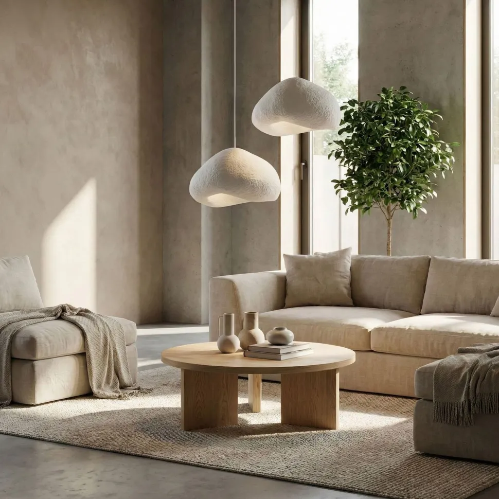 Riippuvalaisin Linento Lighting Lora 50-50-T-Nua, 2-osainen, valkoinen