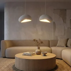 Riippuvalaisin Linento Lighting Loval 30-2-C-Luna, 2-osainen, valkoinen