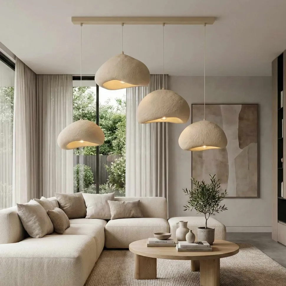 Riippuvalaisin Linento Lighting Loval Set-Lora-50-4-C-1001-Nua, 4-osainen, luonnonvalkoinen