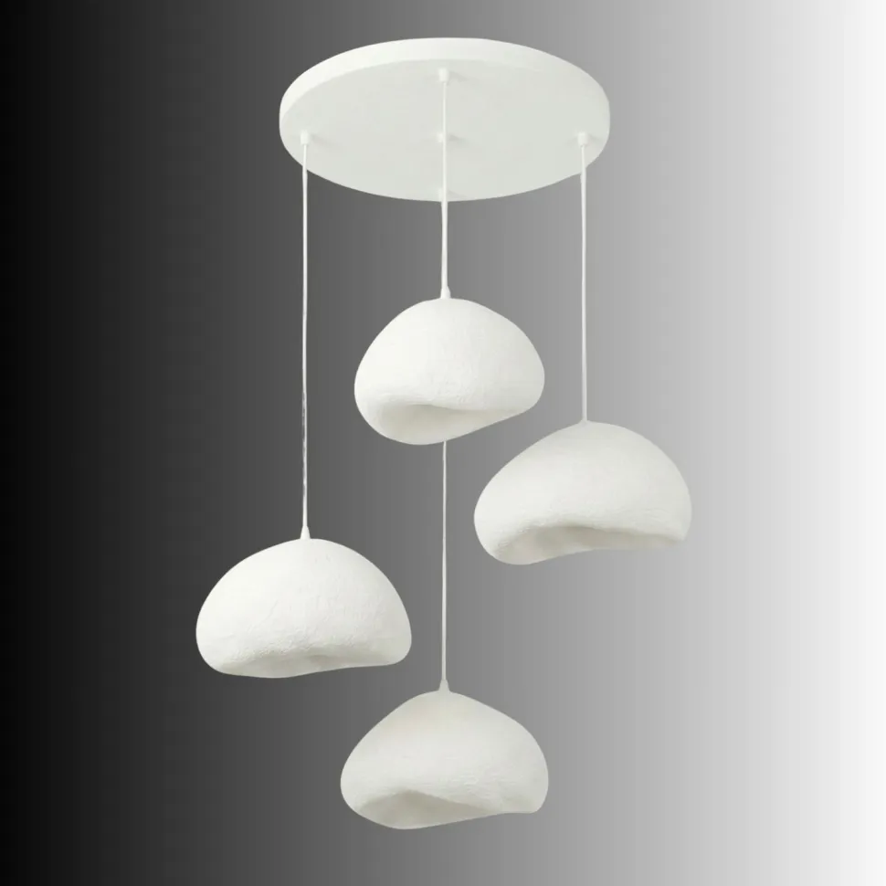 Riippuvalaisin Linento Lighting Loval Set-Lora-50-4-T-Nua, 4-osainen, valkoinen