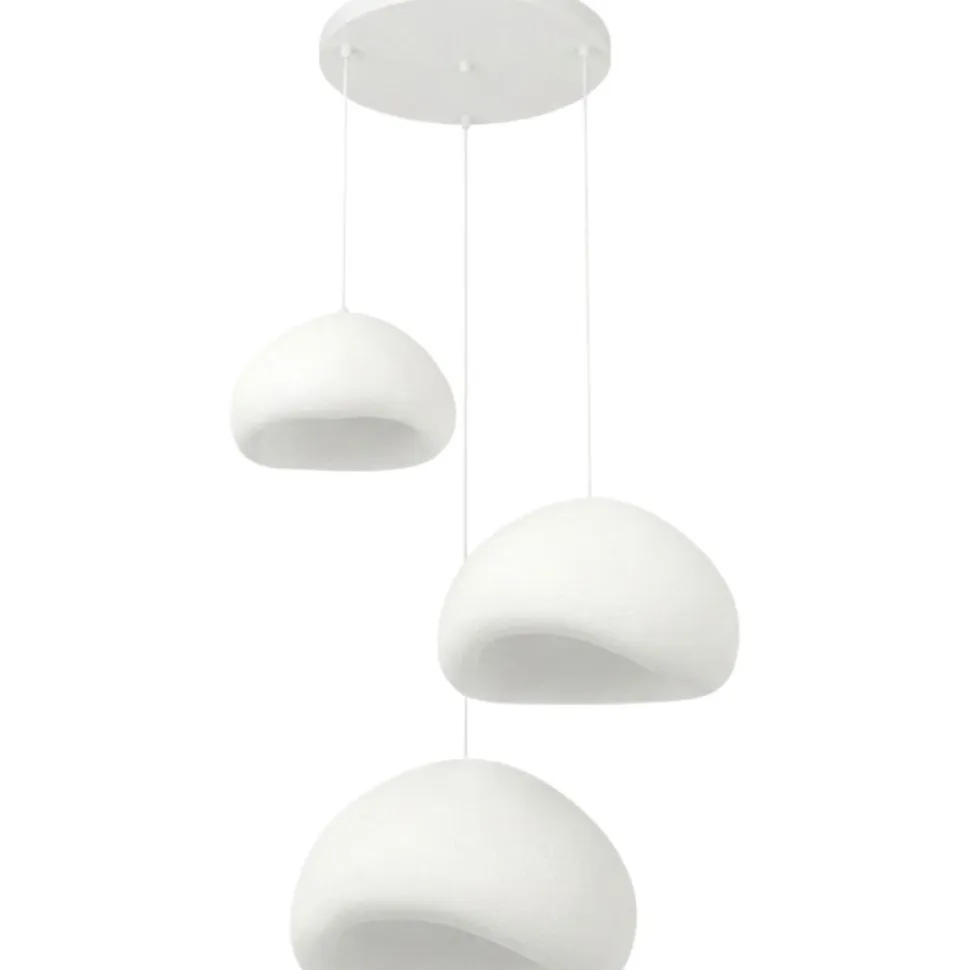 Riippuvalaisin Linento Lighting Loval Set-T-Luna, 3-osainen, valkoinen