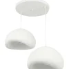 Riippuvalaisin Linento Lighting Loval 50-50-T-Luna, 2-osainen, valkoinen