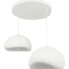 Riippuvalaisin Linento Lighting Loval 40-50-T-Luna, 2-osainen, valkoinen
