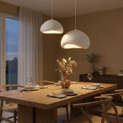 Riippuvalaisin Linento Lighting Loval 40-50-T-Luna, 2-osainen, valkoinen