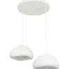 Riippuvalaisin Linento Lighting Loval 40-40-T-Luna, 2-osainen, valkoinen