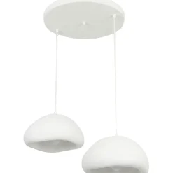 Riippuvalaisin Linento Lighting Loval 40-40-T-Luna, 2-osainen, valkoinen