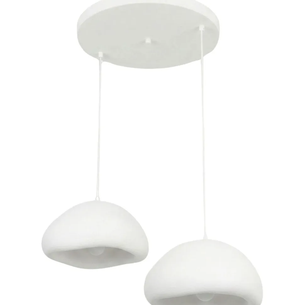 Riippuvalaisin Linento Lighting Loval 40-40-T-Luna, 2-osainen, valkoinen