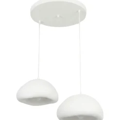 Riippuvalaisin Linento Lighting Loval 40-40-T-Luna, 2-osainen, valkoinen