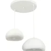 Riippuvalaisin Linento Lighting Loval 30-40-T-Luna, 2-osainen, valkoinen