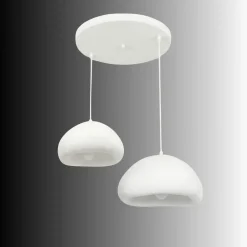 Riippuvalaisin Linento Lighting Loval 30-40-T-Luna, 2-osainen, valkoinen