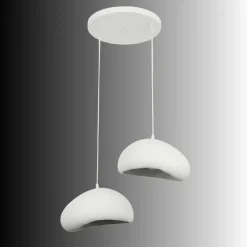 Riippuvalaisin Linento Lighting Loval 30-2-T-Luna, 2-osainen, valkoinen