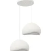 Riippuvalaisin Linento Lighting Loval 50-50-T-Nua, 2-osainen, valkoinen