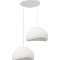 Riippuvalaisin Linento Lighting Loval 50-50-T-Nua, 2-osainen, valkoinen