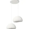 Riippuvalaisin Linento Lighting Loval 40-40-T-Nua, 2-osainen, valkoinen