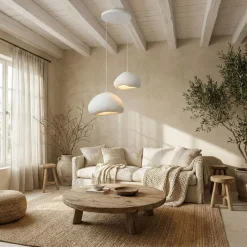 Riippuvalaisin Linento Lighting Loval 40-50-T-Nua 2-osainen valkoinen