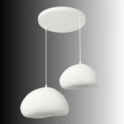 Riippuvalaisin Linento Lighting Loval 40-50-T-Nua 2-osainen valkoinen