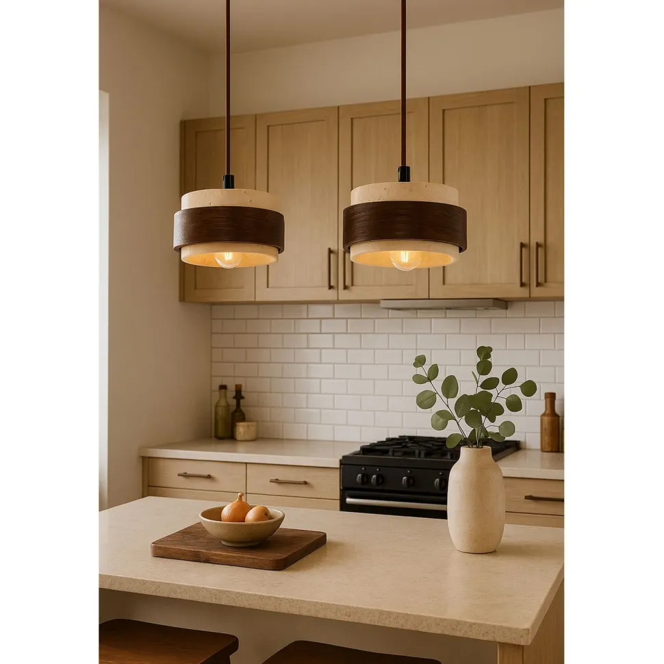 Riippuvalaisin Linento Lighting Lover B 2-osainen beige/saksanpähkinä