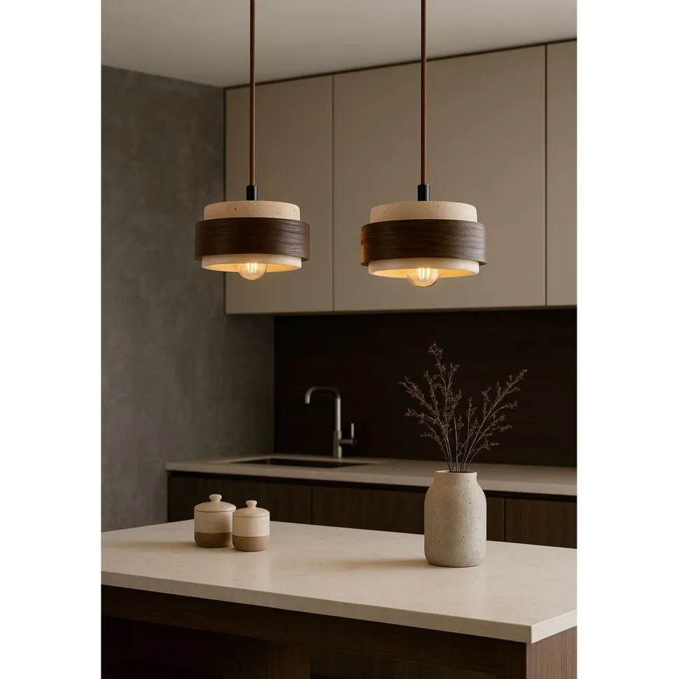 Riippuvalaisin Linento Lighting Lover B 2-osainen beige/saksanpähkinä