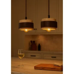 Riippuvalaisin Linento Lighting Lover B 2-osainen beige/saksanpähkinä