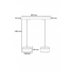 Riippuvalaisin Linento Lighting Lover B 2-osainen beige/saksanpähkinä