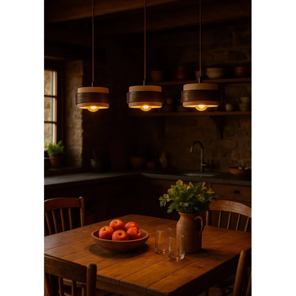 Riippuvalaisin Linento Lighting Lover C 3-osainen beige/saksanpähkinä