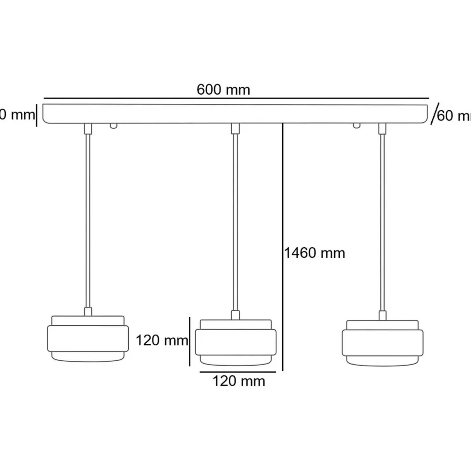 Riippuvalaisin Linento Lighting Lover C 3-osainen beige/saksanpähkinä