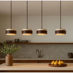 Riippuvalaisin Linento Lighting Lover D 4-osainen beige/saksanpähkinä