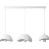 Riippuvalaisin Linento Lighting Luna C, 3-osainen, valkoinen